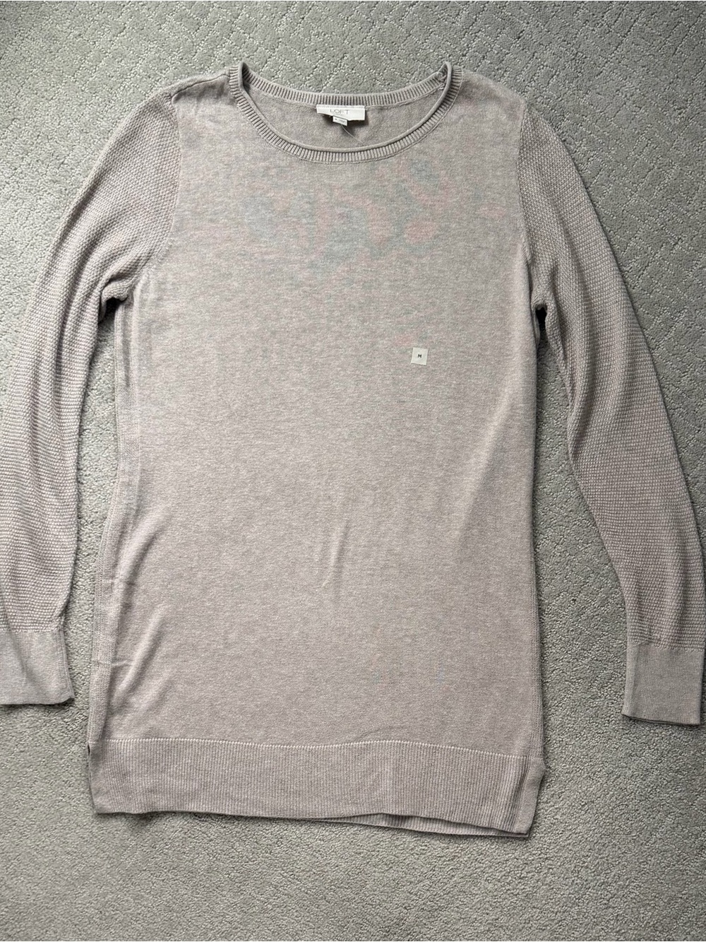LOFT Tan Rollneck Lightweight Tunic Sweater - size Medium - NWT - Picture 7 of 11